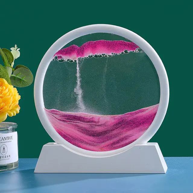 Décor artistique de sable en mouvement 3D