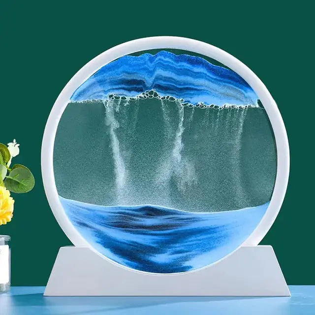 Décor artistique de sable en mouvement 3D