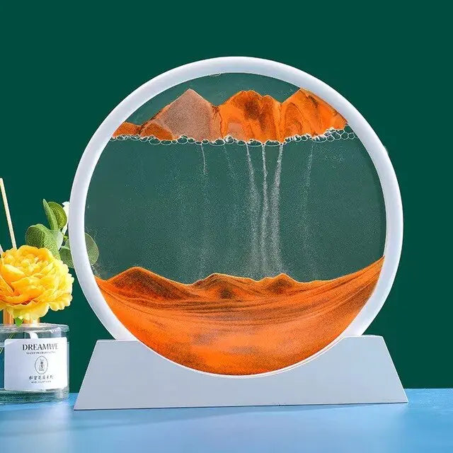 Décor artistique de sable en mouvement 3D