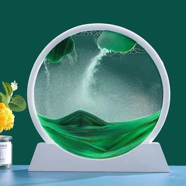 Décor artistique de sable en mouvement 3D