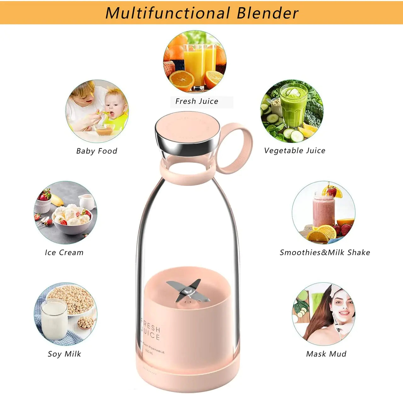 Blend Anywhere: The Go-Getter Portable Electric Juicer Cup!