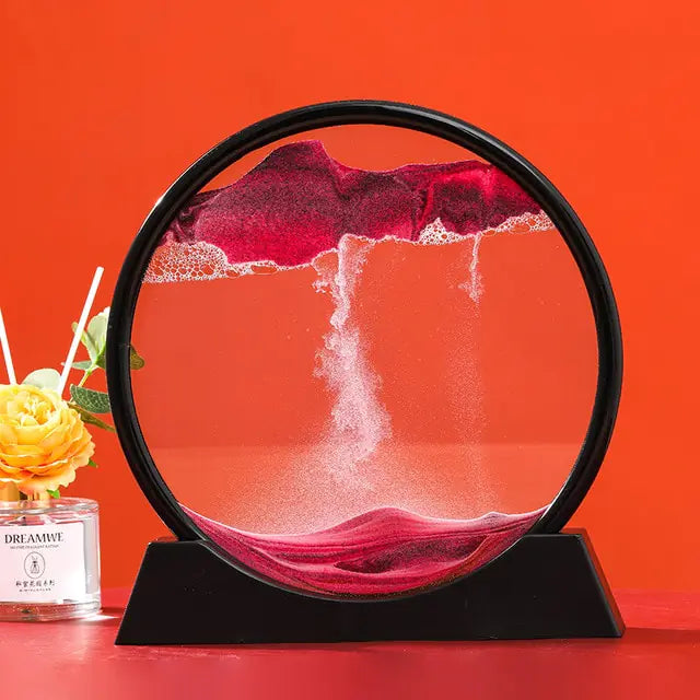 Décor artistique de sable en mouvement 3D