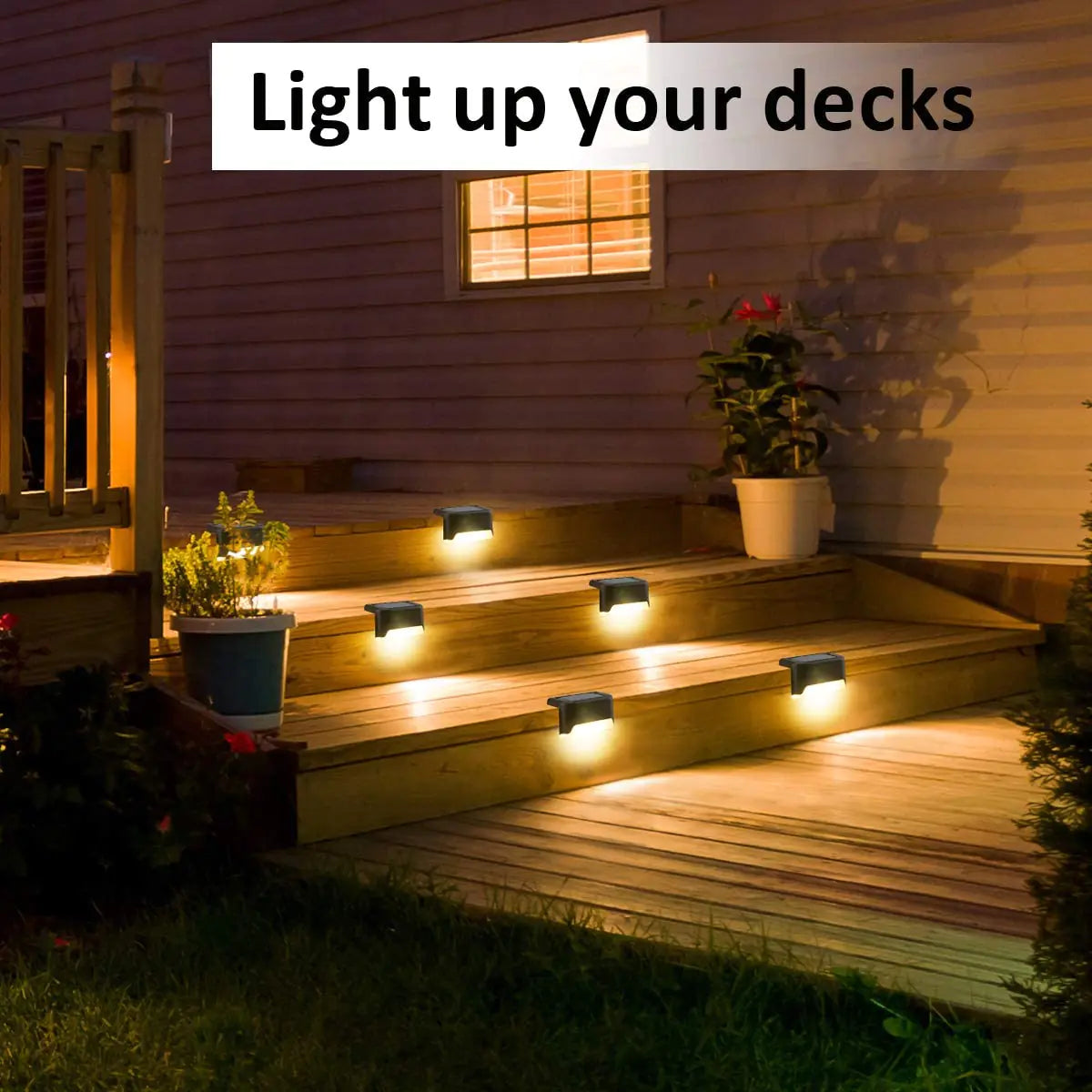 Waterproof Solar Deck Step Lights