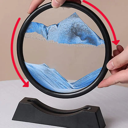 Décor artistique de sable en mouvement 3D